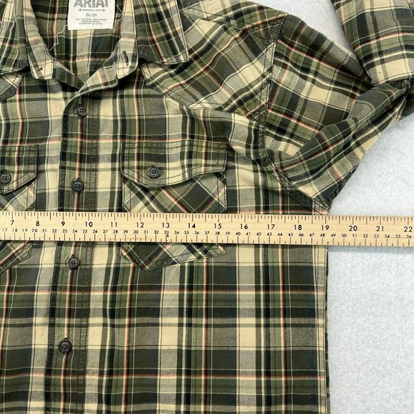Ariat Button Up Shirt Small Men's Retro Fit Western Wear Long Sleeve - Picture 7 of 11